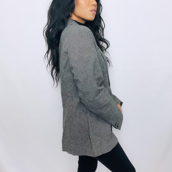 ***SOLD*** Ines De La Fressange Paris x Uniqlo | Linen Cotton Checkered  Blazer - Picture 12 of 13